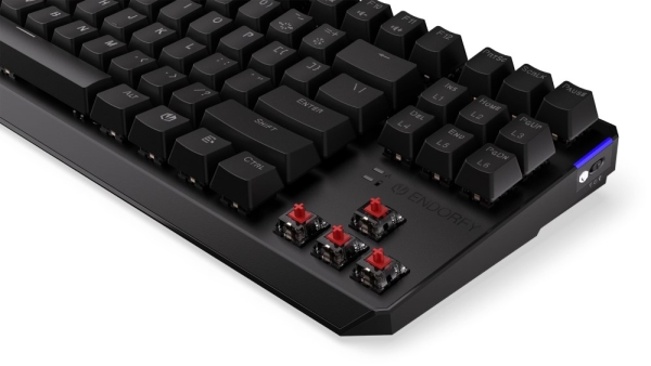 Endorfy herní klávesnice Thock TKL Wireless Red/ bezdrátová / USB / red switch / mechanická / CZ layout / černá RGB