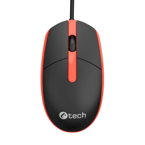C-TECH Myš WM-10, černo/červená, USB