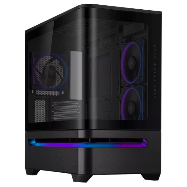 ASUS Case AP202 PRIME CASE, mATX, Průhledná bočnice, 3x 120mm ARGB Fan, černá