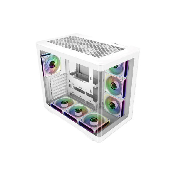 Cooler Master case Elite 600, ATX, Průhledná bočnice, 7x 120mm ARGB Fan, Bílá