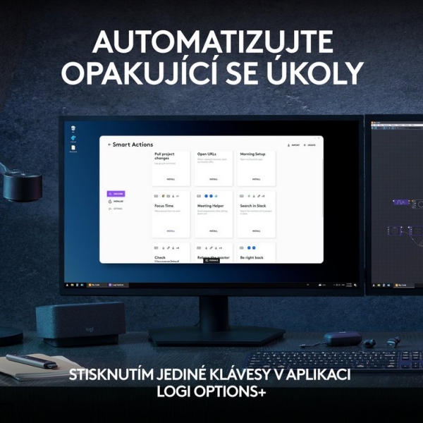 Logitech MX KEYS S/Bezdrátová USB + Bluetooth/US layout/Grafitová