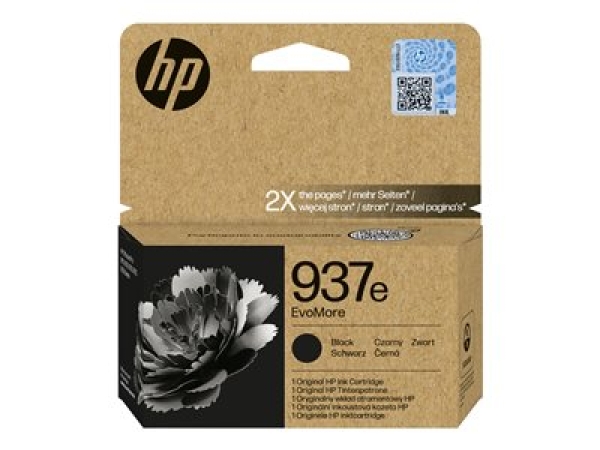 HP 937e EvoMore - 53 ml - cerná - originální - Officejet - inkoustová cartridge - pro Officejet Pro 9110b, 9120, 9120b, 9120e, 9130b, 9130e, 9720, 9720E, 9730, 9730e