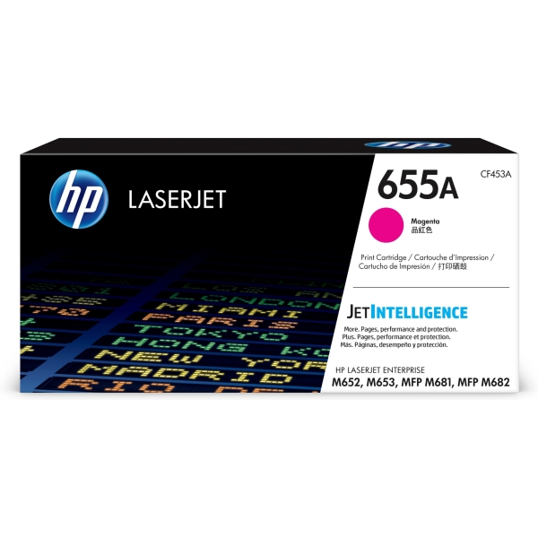 Toner HP č.655A, CF453A purpurová