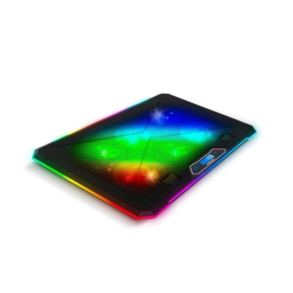 EVOLVEO Ania 9RGB, chladící podložka pod notebook, 6x ventilátor, RGB podsvícení ventilátorů a obvod