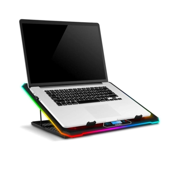 EVOLVEO Ania 9RGB, chladící podložka pod notebook, 6x ventilátor, RGB podsvícení ventilátorů a obvod