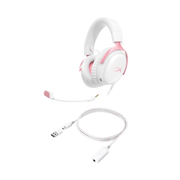 HP HyperX Cloud III WHT/PNK Gaming Headset