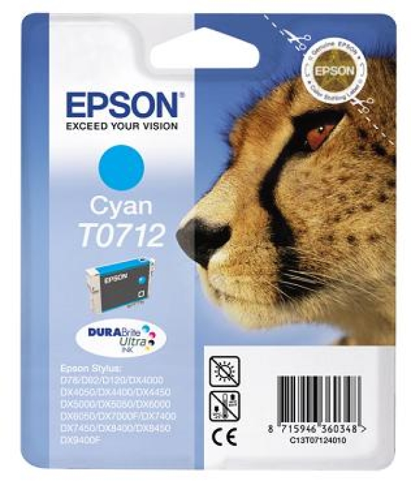 Náplň Epson C13T07124011 azurová