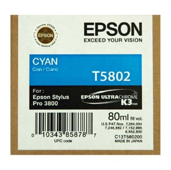 Náplň Epson C13T580200 azurová