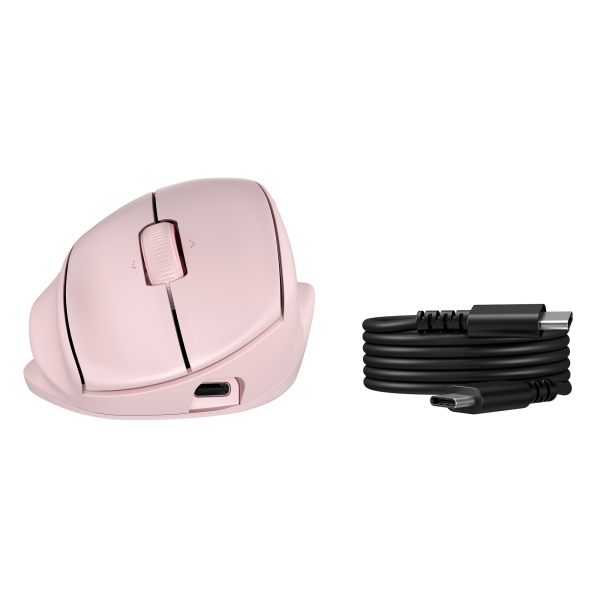 720M Capacitor Tilt Ergonomic Mouse Pink