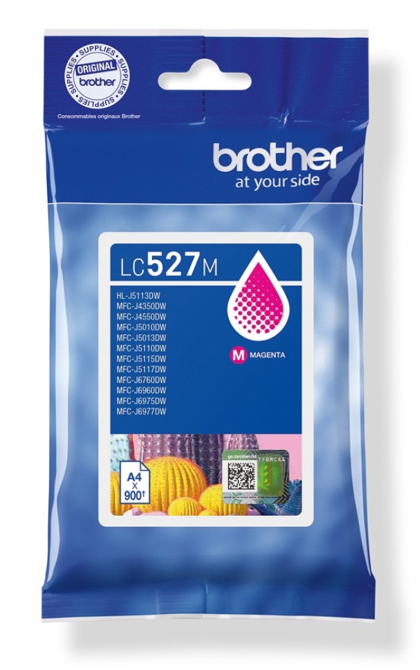 Brother LC527M - Purpurová - originální - pillow pack - inkoustová cartridge - pro Brother MFC-J4350DW, MFC-J4550DW