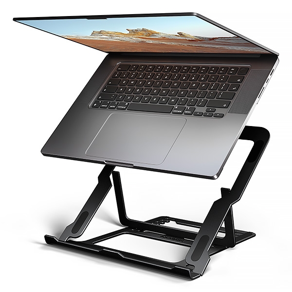 AXAGON STND-LAB, hliníkový stojan pro notebooky 10"-17.3", nastavitelná výška, černý