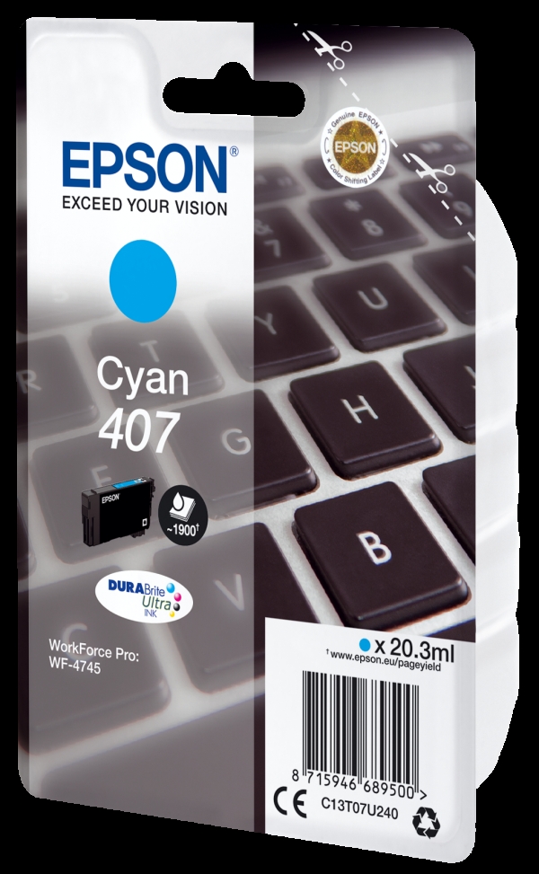 Náplň Epson 407, C13T07U340 (L) purpurová 