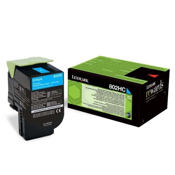 Toner Lexmark 802HC 80C2HC0 azurový