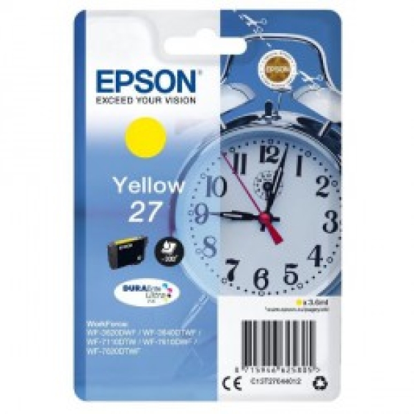 Náplň EPSON C13T27044020, C13T27044012, 27 žlutá (3,6ml)