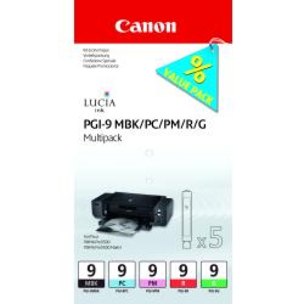 Náplň Canon PGI-9 MBK/PC/PM/R/G 5-pack