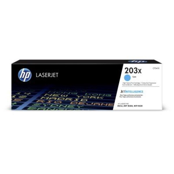 HP 203X (CF541X), azurový originální toner do tiskárny HP