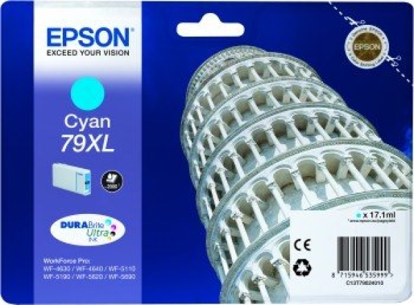 Náplň Epson 79XL, C13T79024010 azurová