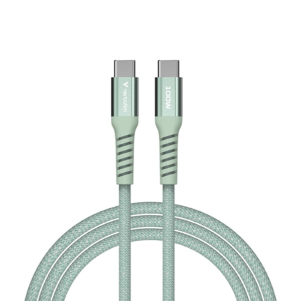 Verbatim USB kabel USB C samec - USB C samec, 100W, 1.2m, magnetický, zelený, box, 31855