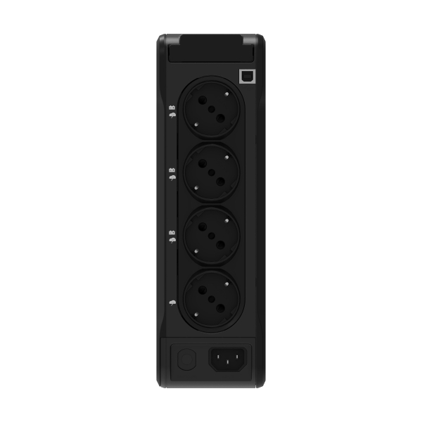 Eaton 3P Ellipse UPS DIN USB, 1700 VA, 1040 W, Vstup: C14, Výstupy: (3) Typ E, (1) Pouze přepěťová ochrana Typ E, Tower