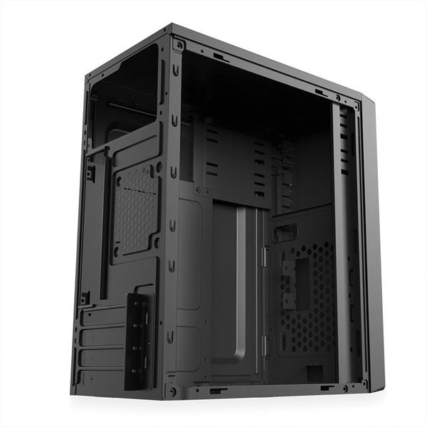 1stCOOL skříň STEP 5, micro tower, AU, USB 3.0, USB-C, bez zdroje, černá