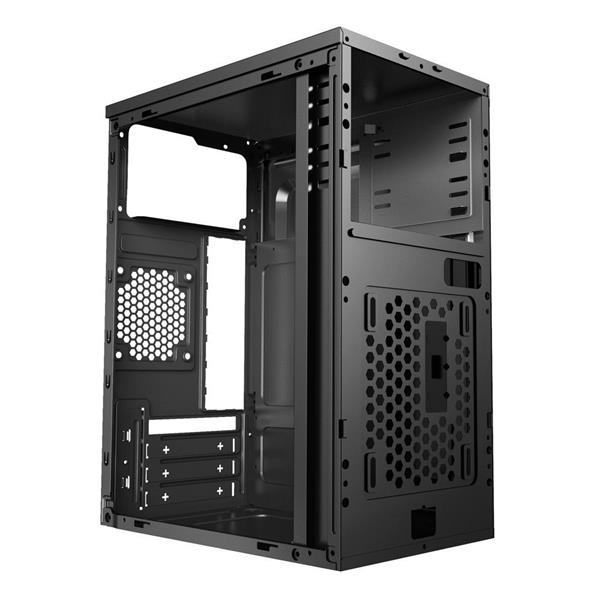 1stCOOL skříň STEP 5, micro tower, AU, USB 3.0, USB-C, bez zdroje, černá