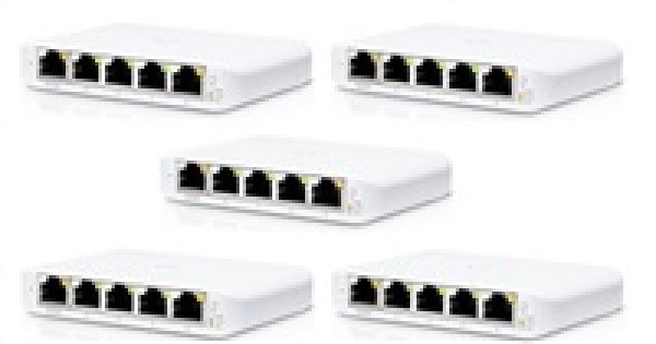 UBNT UniFi Switch USW-Flex-Mini-5, 5-pack  [5xGigabit, 1xPoE In]