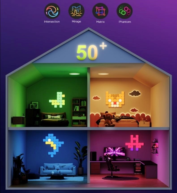 Govee Smart mini RGBIC panely - rozšíření 6ks
