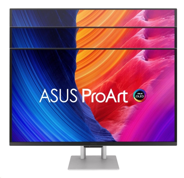 ASUS LCD 27" PA27UCDMR ProArt Display, 4K UHD, QD-OLED, Ultraslim, 240Hz, 0,1ms, HDR10, 99% DCI-P3, Thunderbolt4, Silver
