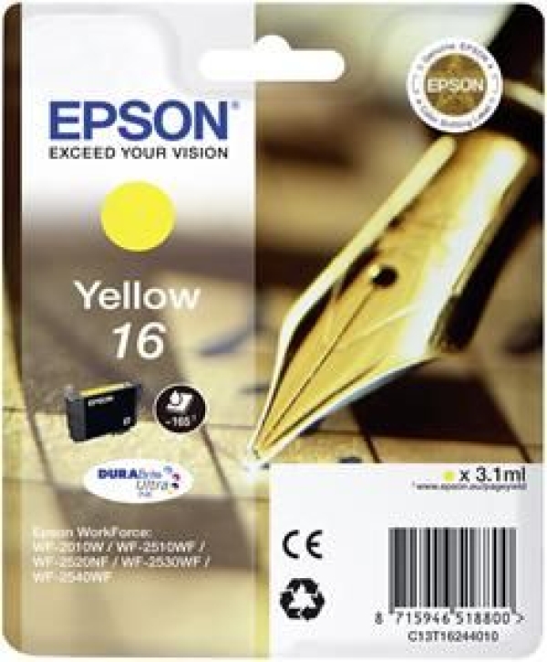 Náplň Epson 16, C13T16244012 žlutá 