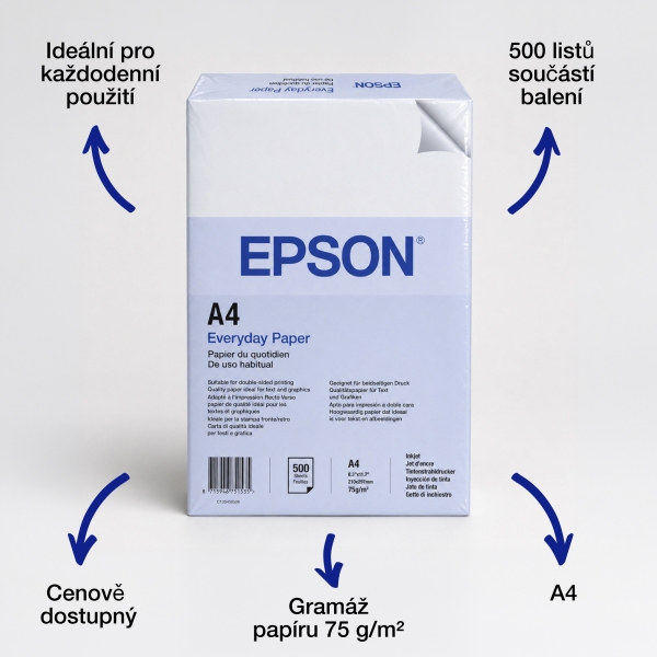 EPSON A4 Everyday Paper 75gsm, 500 listů