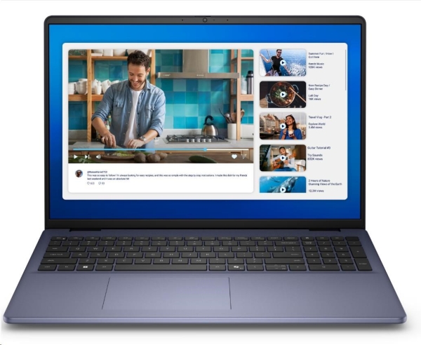Dell 16 DC16251/C5-120U/16GB/512GB SSD/16" FHD+/Integrated/FgrPr/4 Cell/65W/WLAN/Backlit Kb/W11 Pro/3Y ProSpt