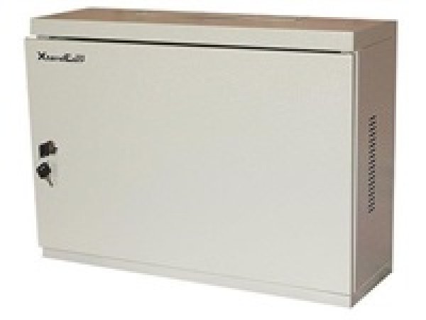 XtendLan 19" nástěnný vertikální rozvaděč 2U, šířka 540mm, hloubka 120mm, plné dveře, šedý