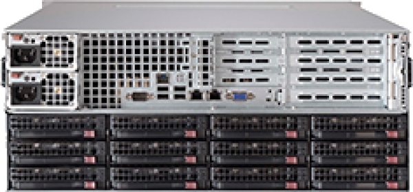 SUPERMICRO 4U chassis 36x 3,5" HS SAS/SATA (24x Front + 12x Rear/4xNVMe opt) +2x 2.5"opt., 2x1200W (80PLUS Titanium)