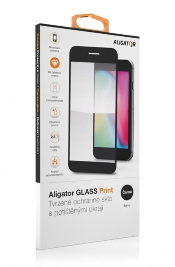Aligator ochranné sklo PRINT iPhone 17 Pro černá