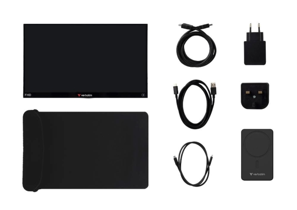 Verbatim Přenosný dotykový monitor 14" FHD LIGHT s powerbankou 5000mAh