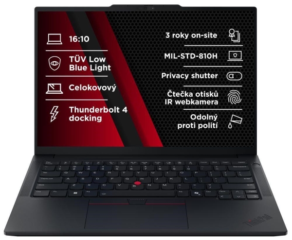 LENOVO NB ThinkPad E14, Gen 7, 14,0" VUXGA, Core Ultra 5 226V, RAM 16GB, SSD 512GB, Win11Pro, černý
