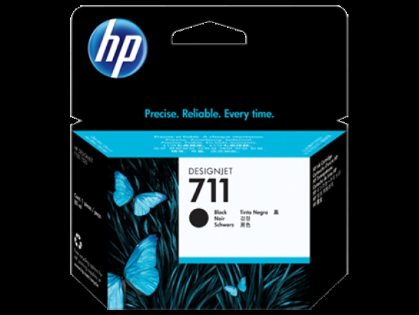 HP 711 (CZ133A), černá originální barva do tiskárny HP