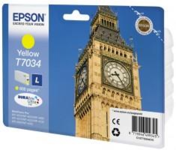 Náplň Epson C13T70344010 (L) žlutá blistr