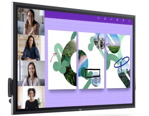 DELL LCD P6524QT - 65"/IPS/LED/4K UHD/3840x2160/16:9/Touch/60Hz/9ms/1300:1/350 cd/m2/HDMI/DP/VESA/3YNBD(210-BJKJ)