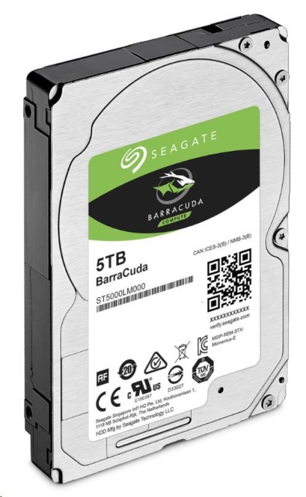 SEAGATE HDD BARRACUDA 5TB 2.5" SATAIII/600 5400RPM, 128MB cache, 15mm