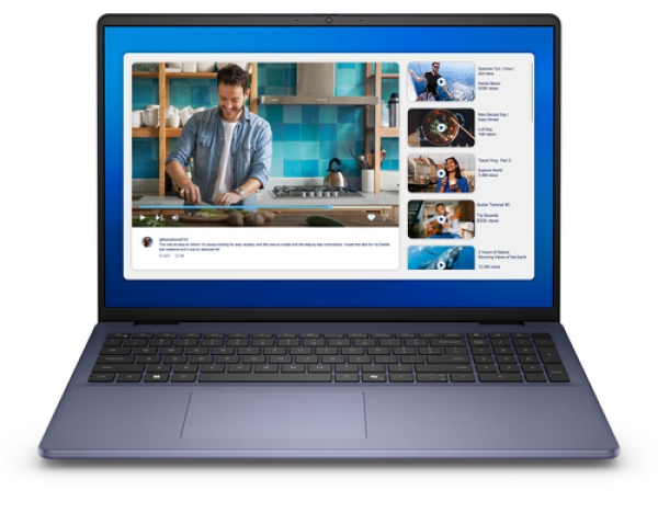 Dell 16 DC16251/C5-120U/16GB/512GB SSD/16" FHD+/Integrated/FgrPr/4 Cell/65W/WLAN/Backlit Kb/W11 Pro/3Y ProSpt