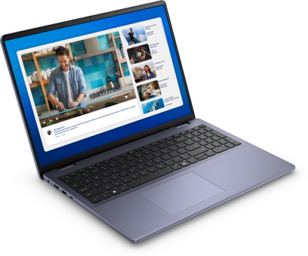 Dell 16 DC16251/C5-120U/16GB/512GB SSD/16" FHD+/Integrated/FgrPr/4 Cell/65W/WLAN/Backlit Kb/W11 Pro/3Y ProSpt