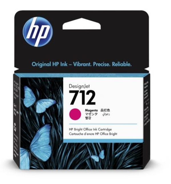 Náplň HP č.712, 3ED78A purpurová 3-pack 