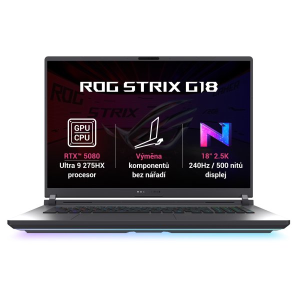 ASUS ROG Strix G18/G815LW/U9-275HX/18''/2560x1600/32GB/1TB/RTX 5080/bez OS/Gray/2R