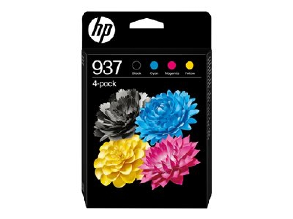 HP 937 - 4-balení - cerná, azurová, purpurová, žlutá - originální - Officejet - inkoustová cartridge - pro Officejet Pro 8122e, 8125e, 8134e, 8135e, 8138e, 8139e