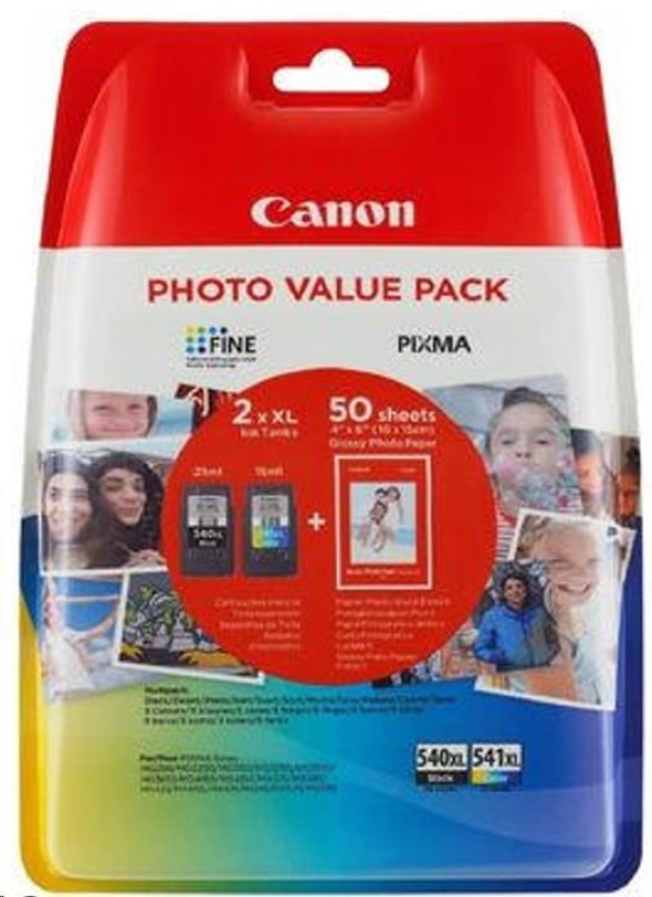 Canon PG-540L/CL-541XL PHOTO VALUE, multipack náplní do tiskárny Canon + fotopapír