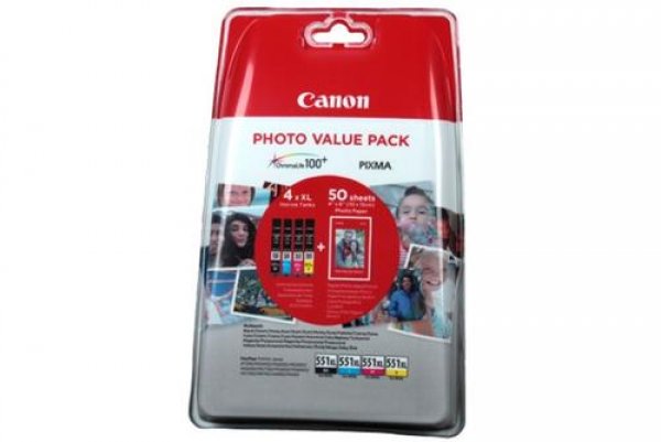 Náplň Canon CLI-551XL CMYK Photo Value Pack