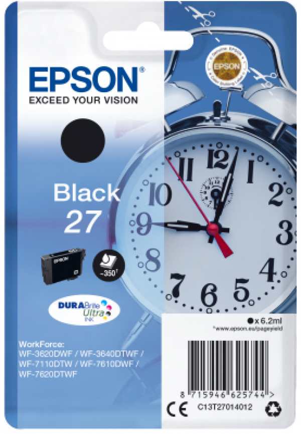 Náplň Epson 27, C13T27014012 černá 