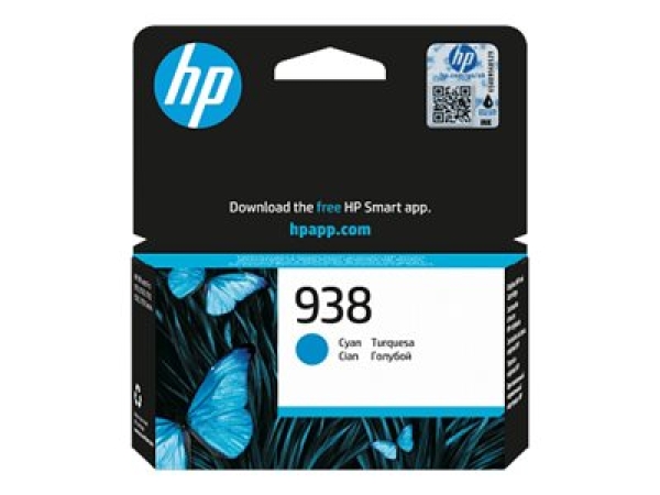 HP 938 - 10 ml - azurová - originální - Officejet - inkoustová cartridge - pro Officejet Pro 9110b, 9120, 9120b, 9120e, 9130b, 9130e, 9720E, 9730e