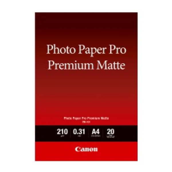 Canon Pro Premium PM-101 - Hladký matný - 310 micron - Super A3/B (330 x 483 mm) - 210 g/m2 - 20 listy fotografický papír - pro PIXMA PRO-1, PRO-10, PRO-100